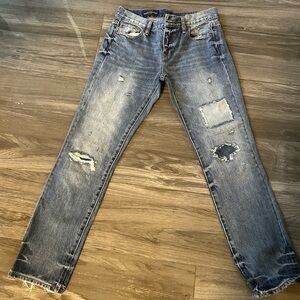 J. Crew Women's Blue Distressed Boyfriend Jeans